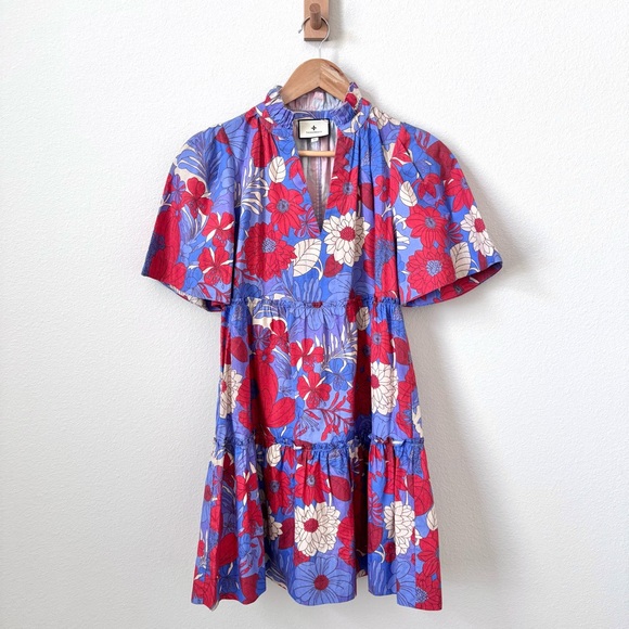 Tuckernuck Blue Rhapsody Crawford Tiered Dress XS - Picture 2 of 9